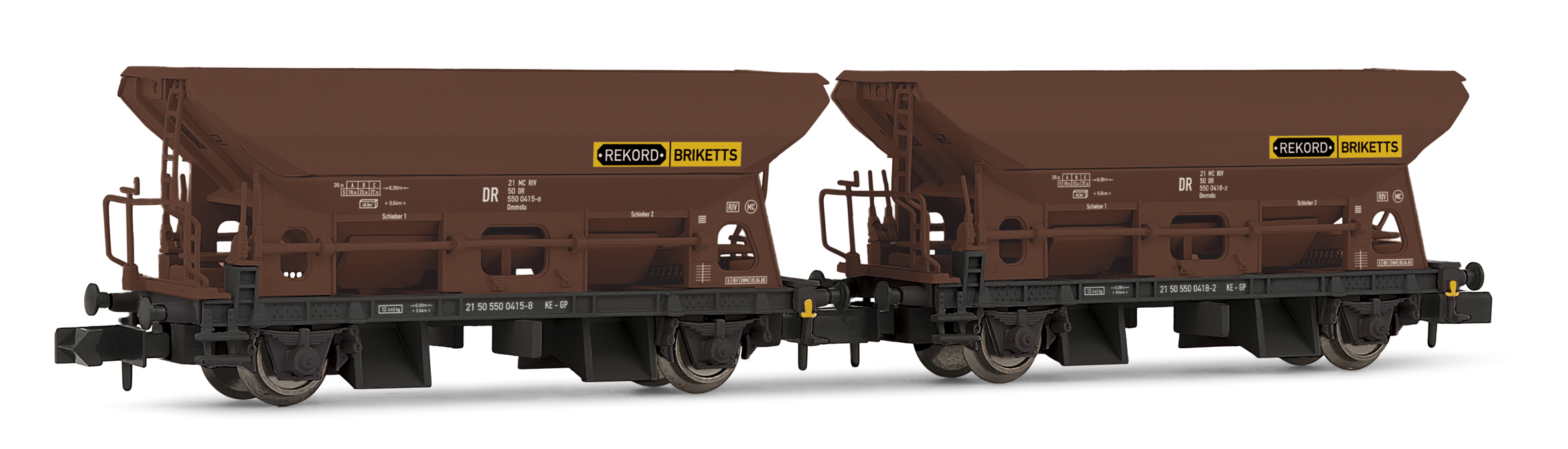 VO arnold HN6207 Spur N 2er-Set Fcs DR Rekord Brikett