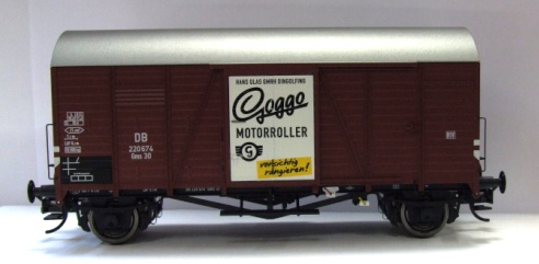 BRAWA 37182 Spur 0 Güterwagen Oppeln DB EP III Goggo Motorroller