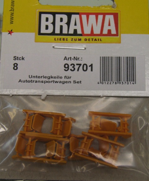 BRAWA 93701 Spur 0 Unterlegkeile Set [8St]