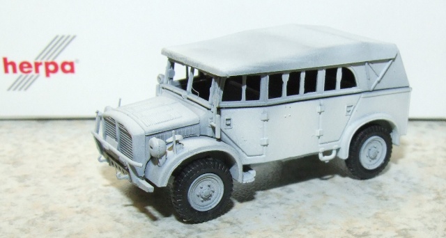 Herpa 742696 Roco Minitanks Schwerer PKW Typ 40 wintertarn Wehrmacht H0 1:87