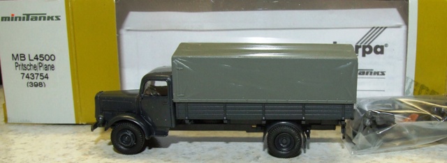 Herpa  743754 Minitanks MB L 4500 LKW Plane