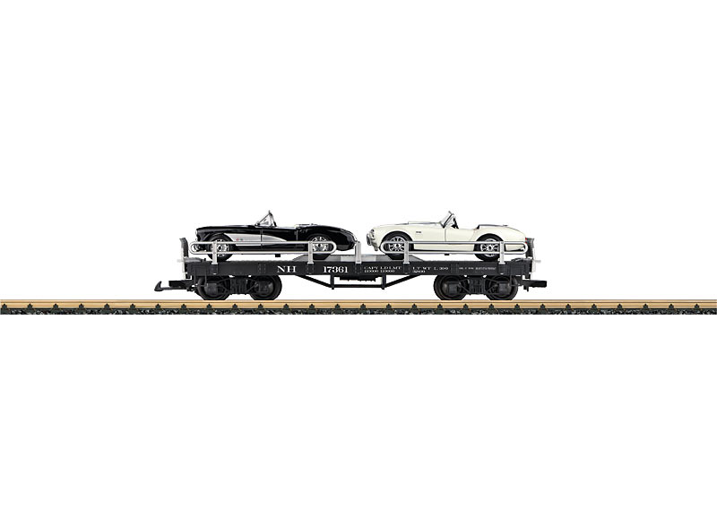 VO LGB Spur G 40596 Autotransportwagen m. US-Cars
