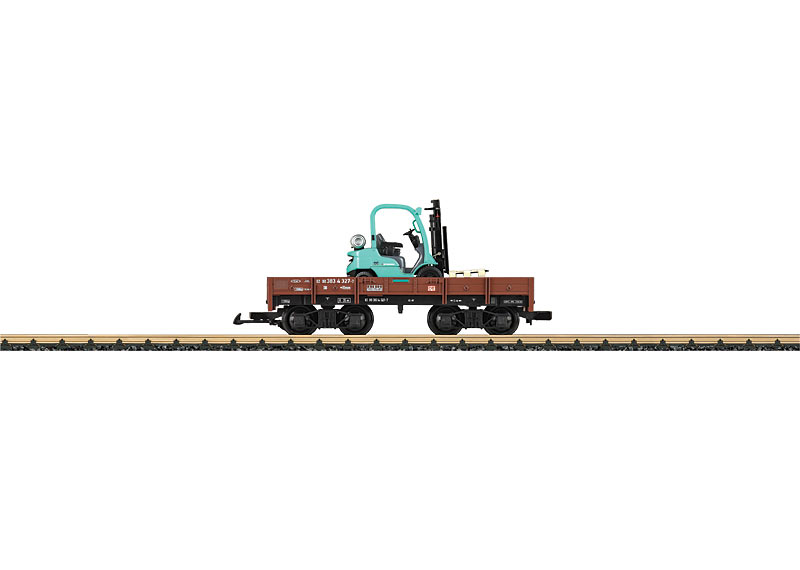 VO LGB Spur G 41160 Niederbordwagen m.CAT-Stapler