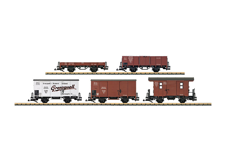 LGB Spur G 49450 Güterwagenset 5 teilig DRG Teil 1