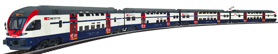 VO Liliput 133920 H0 El. Doppelst.-Triebzug, 4-tlg, Typ KISS, SBB-ZVV, Ep.VI