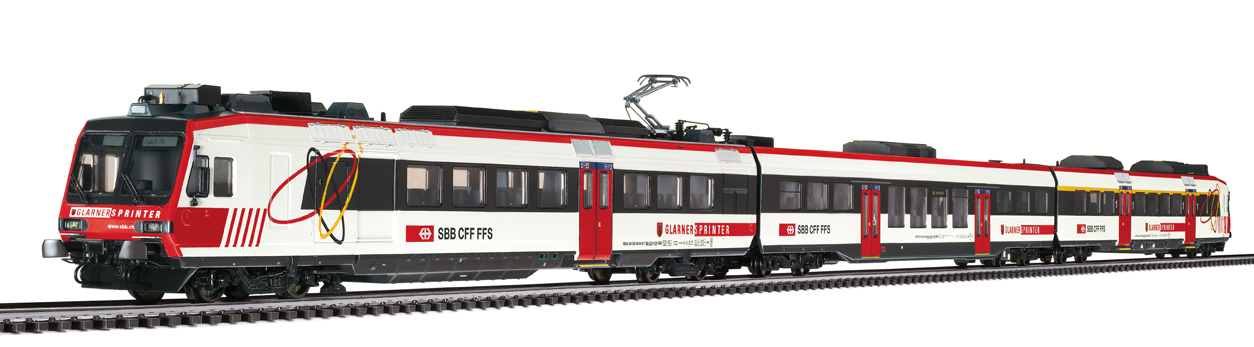 VO Liliput 133941 H0 Triebwagen 3tlg  "Domino" , Glarner Sprinter, Ep.V