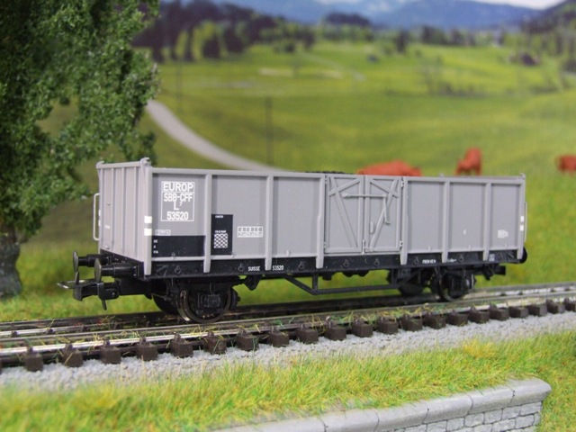 Liliput HO L 221750 Off Güterwagen grau Typ L7 SBB - CFF EP III