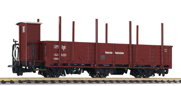L 245400 Liliput H0e Off. Güterwag. 3-achs. m.Stahlrungen