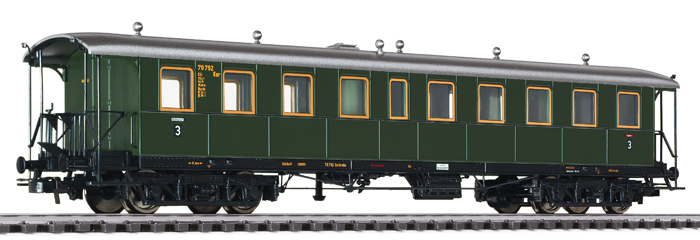 L 334572 Liliput H0 Eilzugwagen 3.Kl. C4i Bad 02 DB EP III