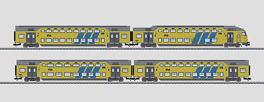 VO Märklin 43598 H0 Doppelstockwagen-Set NS