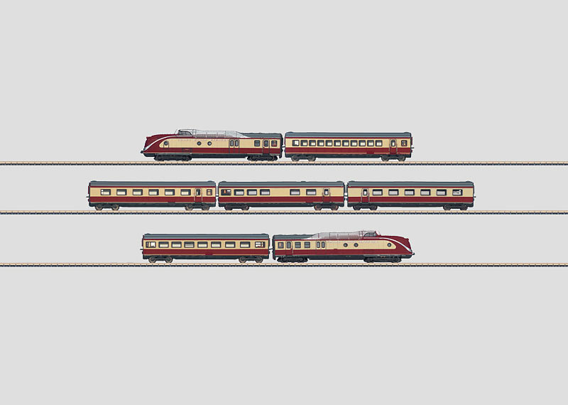 VO Märklin Spur Z 88734 Dieseltriebzug VT 11.5 Mediolanum