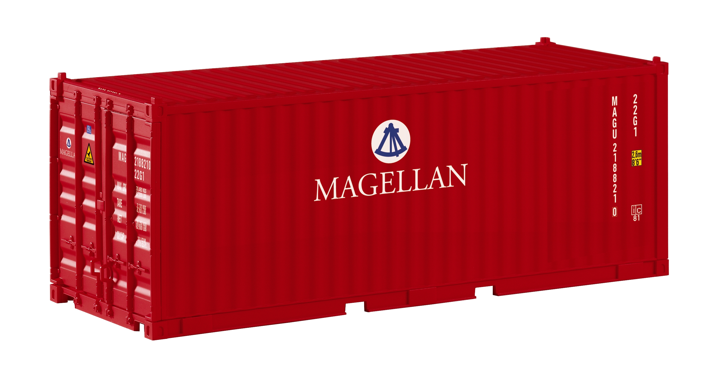 PIKO 36304 Spur G Container MAGELLAN, gesickt EP VI