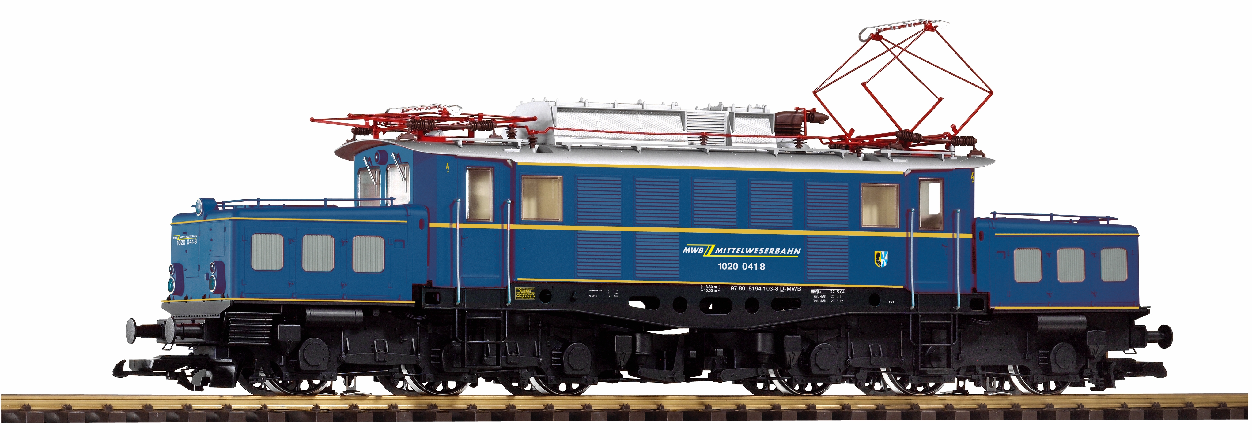 VO PIKO 37434 Spur  G-E-Lok BR 1020 MWB VI + PG    Doppelwippe