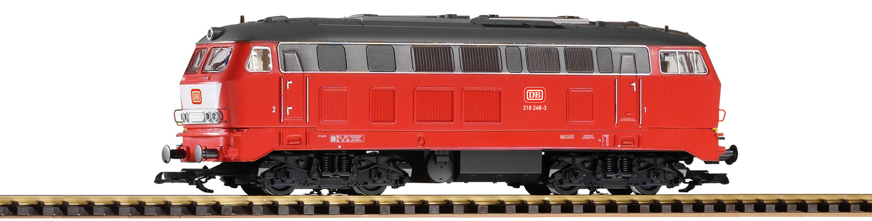 VO PIKO 37507 Spur G-Diesellok BR218 orientrot + Latz DB IV