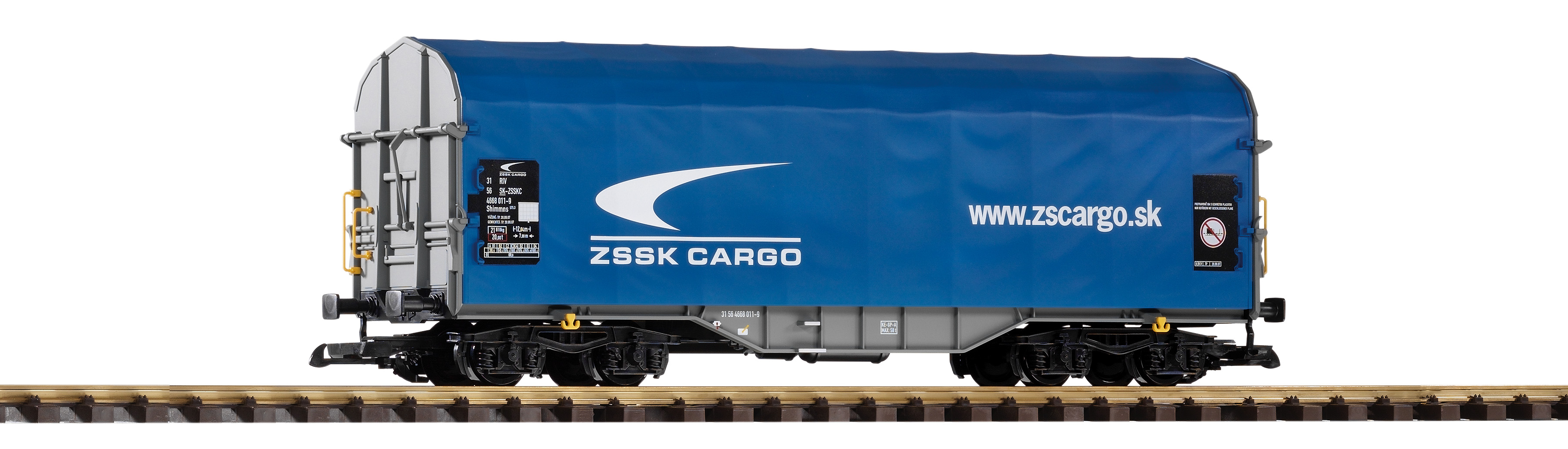 PIKO 37722 Spur G Schiebeplanwg. Shimmns723  ZSSK Cargo grau EP VI