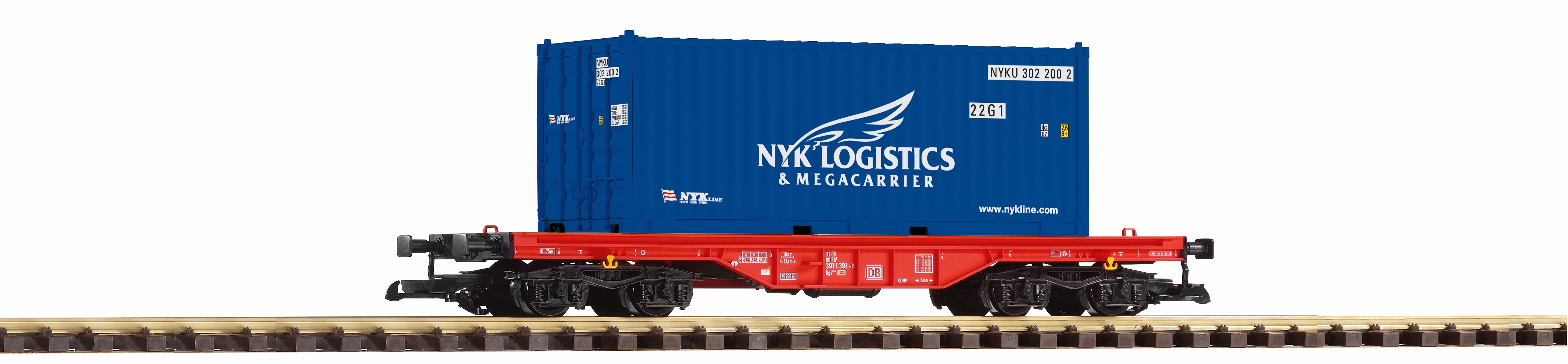 VO PIKO 37726 Spur  G-Flachwagen mit Container APL    DB AG VI