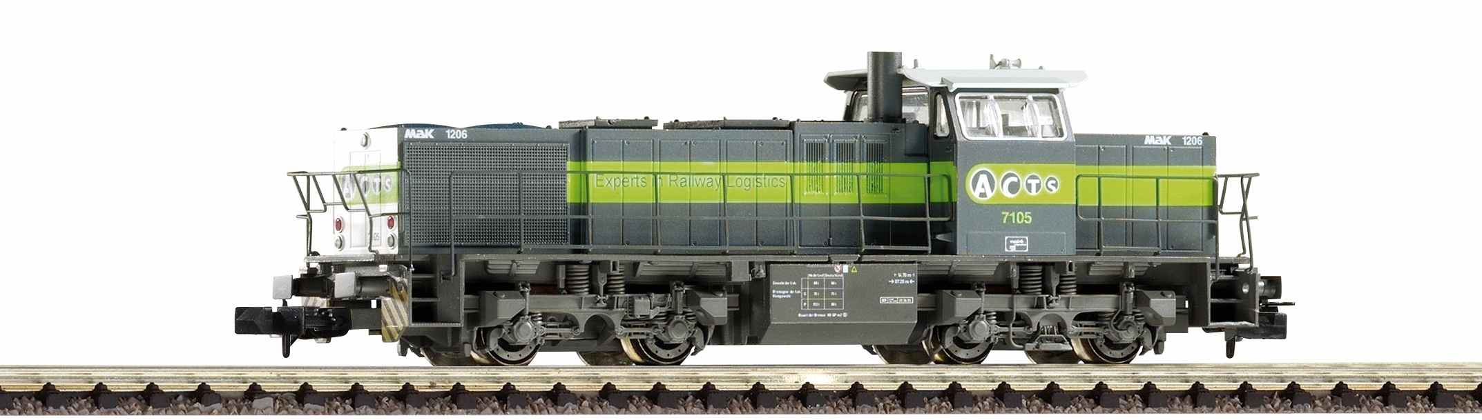 PIKO 40409 Spur N Diesellok G 1206 ACTS  grau/grün EP VI