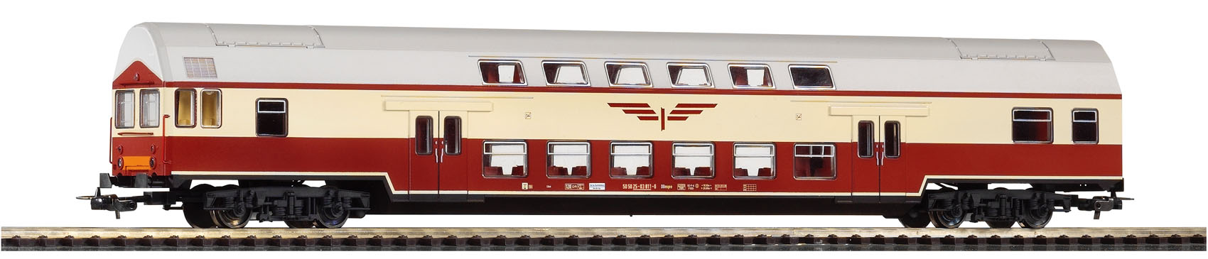 VO PIKO 57625 H0 DoSto Dbmqee DR IV, Stwg., rot/beige
