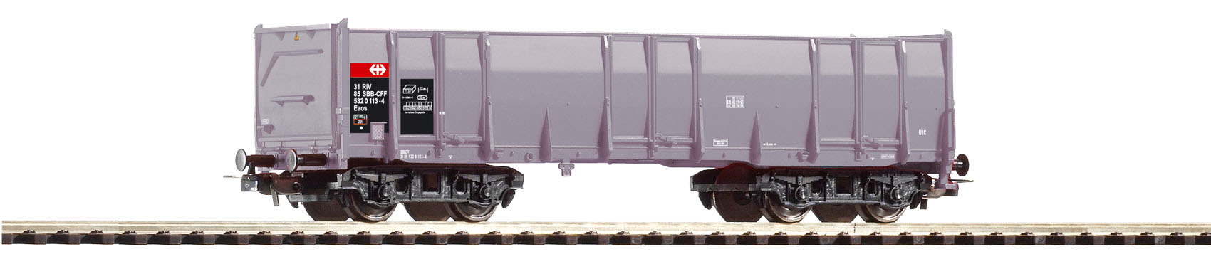 VO PIKO 57756 H0 Hochbordwg. Eas SBB V grau