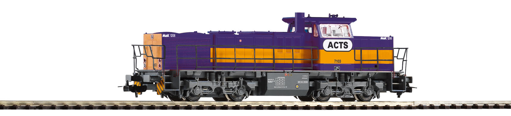 VO PIKO 59290 H0 ~Diesellok G1206 ACTS 7103 VI, blau + lastg. Dec.