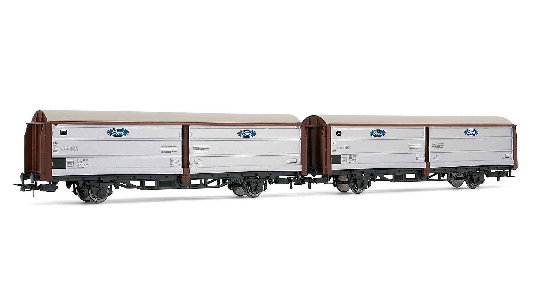 Rivarossi HR 6082 2-teiliges Set Schiebewandwagen Ford Bauart Hbis299
