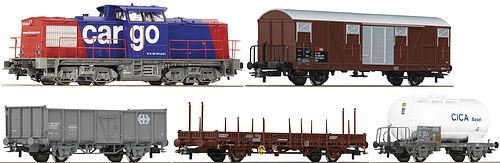 ROCO 41343 Digitalstartset SBB Cargo Ex V 100 + 4 Güterwagen