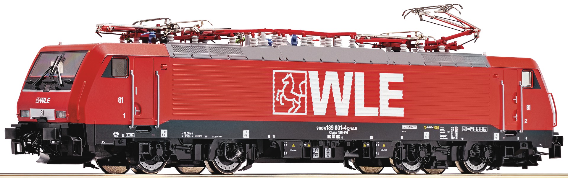 72514 Roco H0 Elektrolokomotive BR 189 801-4 der WLE DC