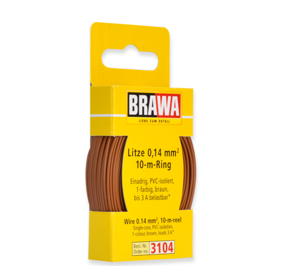 3104 BRAWA Litze 0,14mm² 10m Ring br