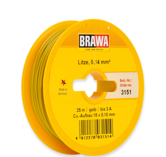  3151 BRAWA Schaltlitze 0,14mm² 25m ge