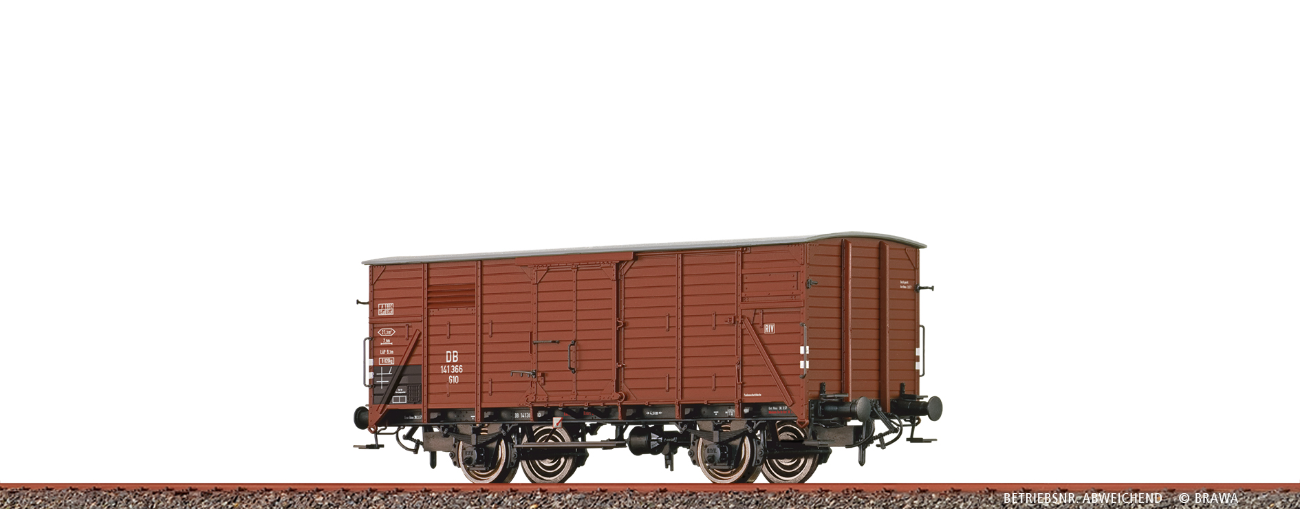 49841 VO Brawa H0 Güterwagen Gklm10 DB, III