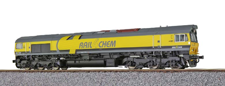 ESU 31364 Diesellok H0, C66, 6602 Rail4Chem, Ep VI, Vorbildzustand um 2014, grau/gelb, Sound+Rauch, DC/AC