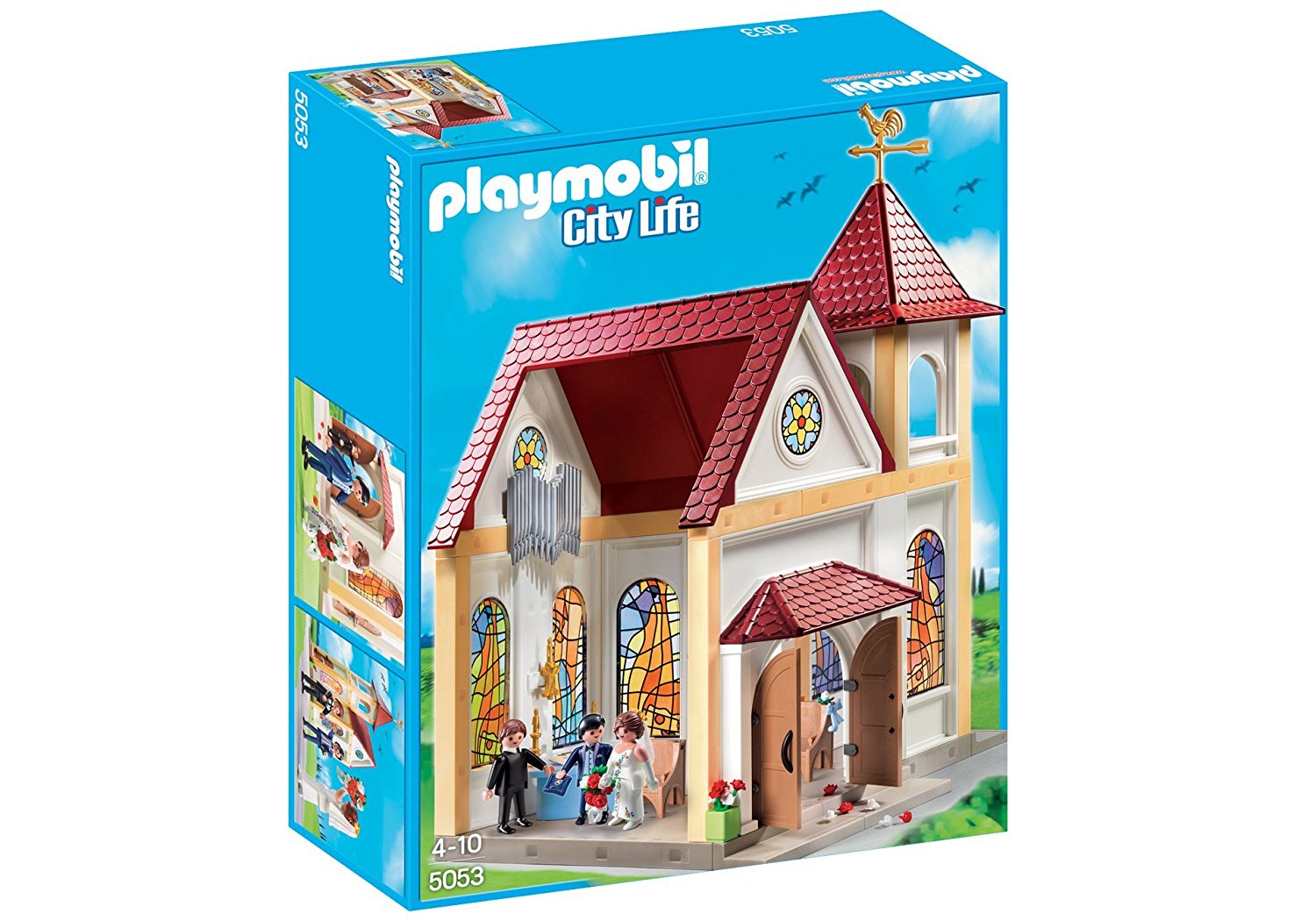 Playmobil ® Kirche aus 5053 für Hochzeit Konfirmation mit Pastor Zubehör 