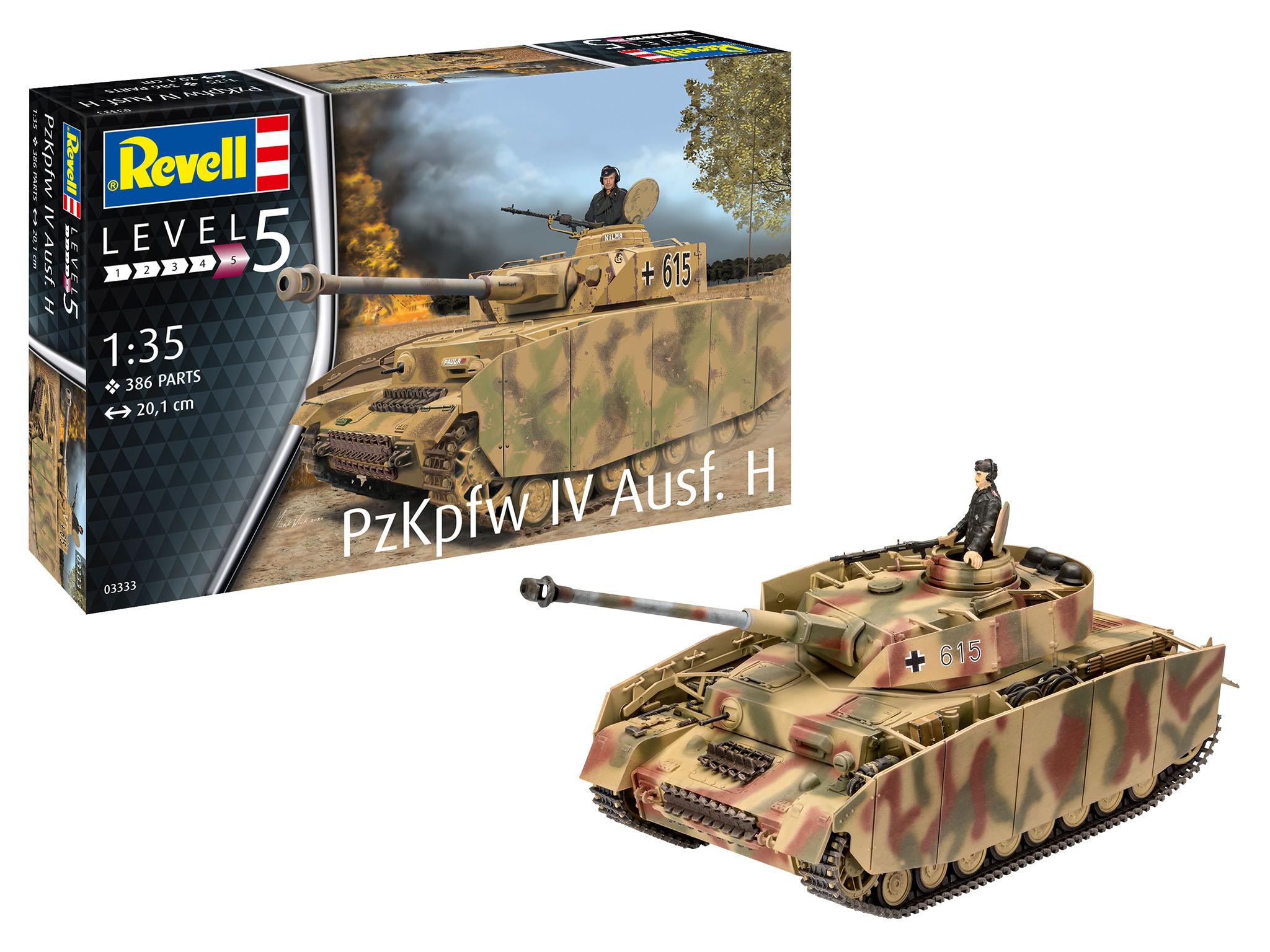 Revell 03333 Bausatz Panzer IV Ausf. H Wehrmacht 2. WK 1:35