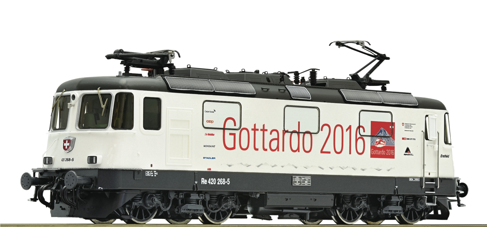 Locomotive HO Roco SBB CFF Re 4/4 II 420-268 - Époque 6, Sonore Gottardo 2016, Réf 73253 (neuf)